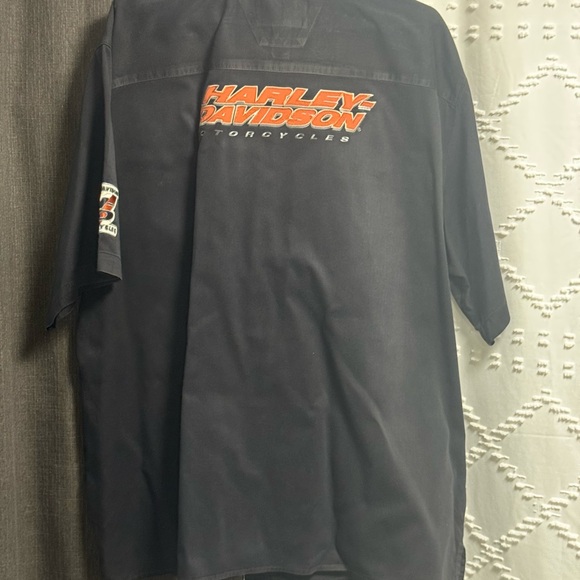 Harley-Davidson Black Shirt with Orange Accents - Picture 2 of 2